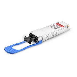 QSFP28-PIR4-100G光纤收发器实物图（FS.COM Inc制造）